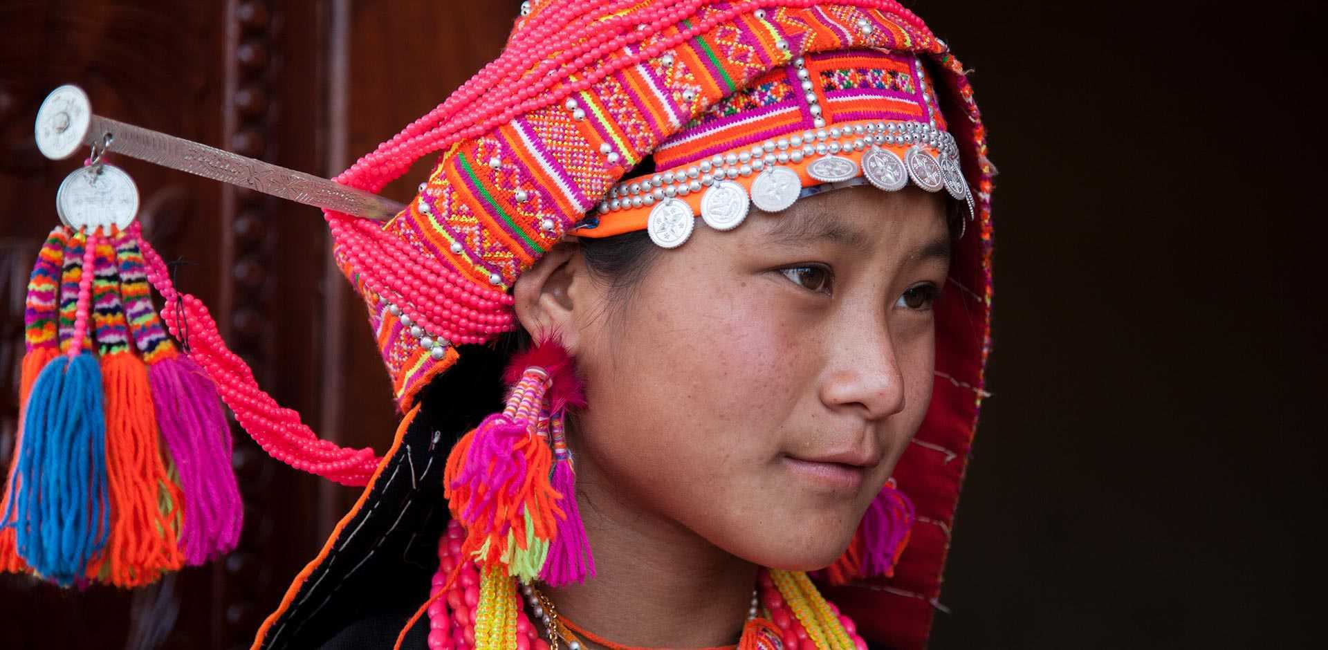 Red Dzao Ethnic girl in Muang La, Laos